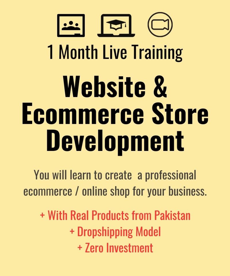 Website & Ecommerce Store Development Training